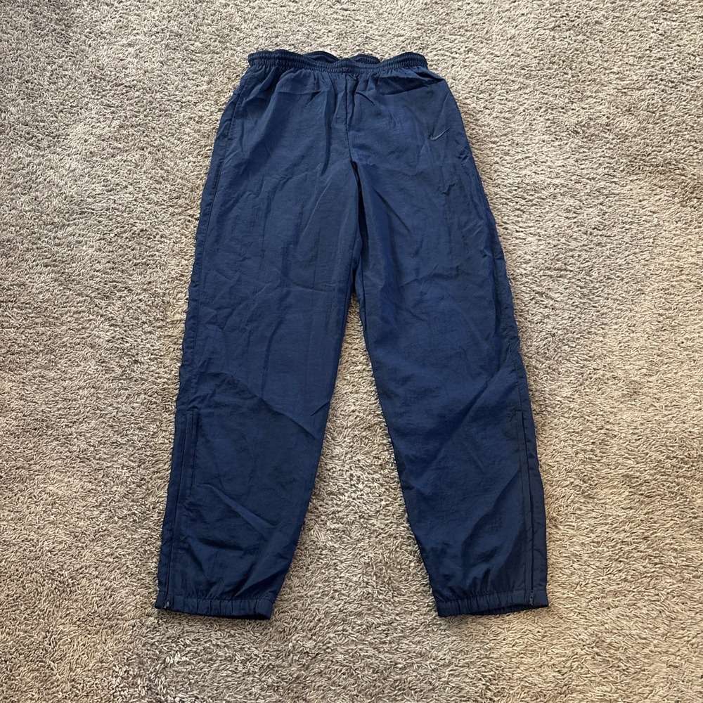 Vintage 90s Nike Swoosh Nylon Windbreaker Track Pants Medium M Y2K RARE Baggy